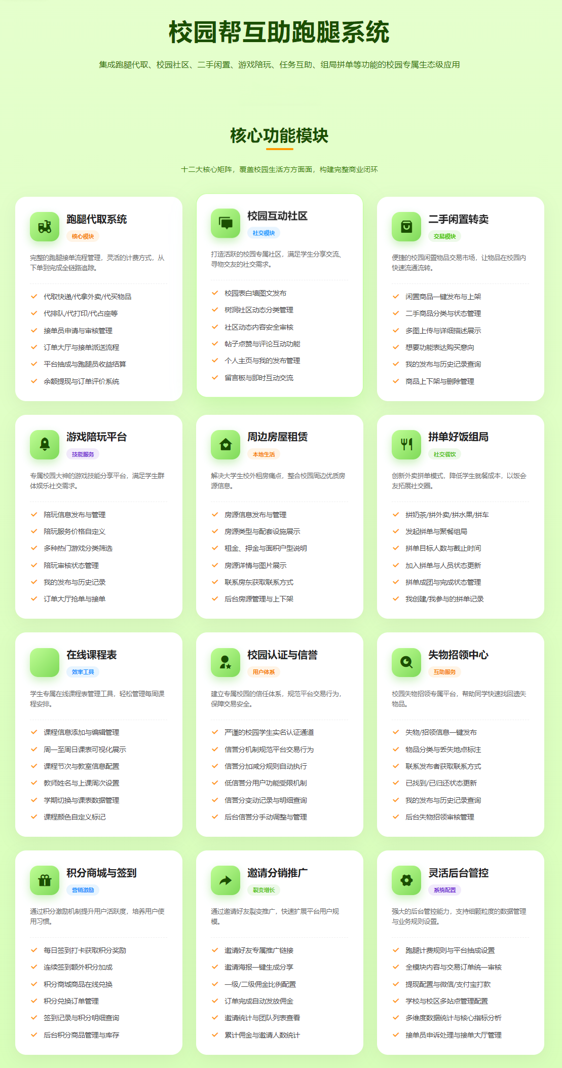 校园帮功能介绍